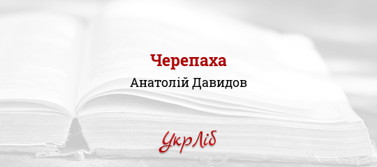 Черепаха - Давидов Анатолій - Безкоштовні електронні книги на українській мові: читай онлайн та скачуй